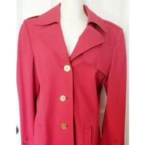 Tahari Womens Trench Coat Hot pink